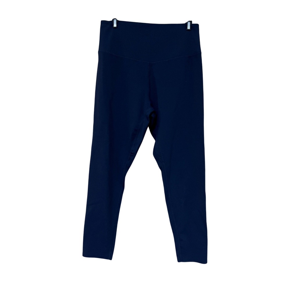 Jockey Active Leggings Women's Size L High Waist‎ Yoga Workout Navy Blue